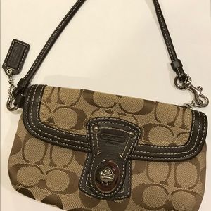 Coach Signature Jaquard Wristlet